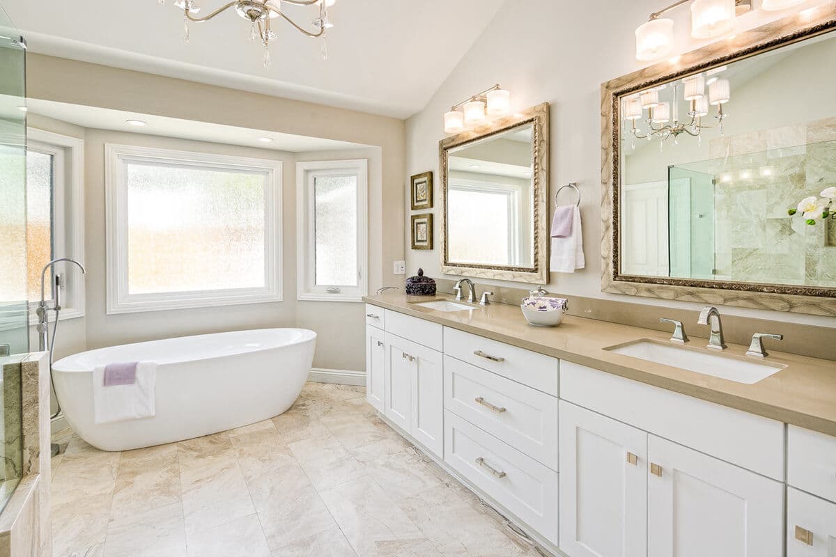 White Shaker Cabinet Bathroom Vanity